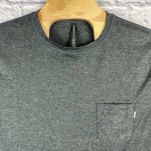 Vuori Men Gray T-Shirt Tradewind Performance Tee Short Sleeve Stretch Size Large